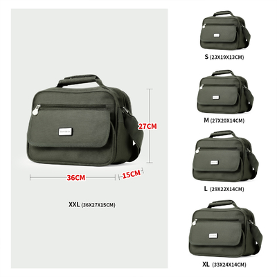 กระเป๋าสะพายข้างหลายกระเป๋า Oxford Waterproof Male Travel Crossbody Bags