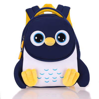 กระเป๋าเป้สะพายหลังเด็กกันน้ำ Penguin 3D เด็กวัยหัดเดินเด็กกระเป๋านักเรียนอนุบาล