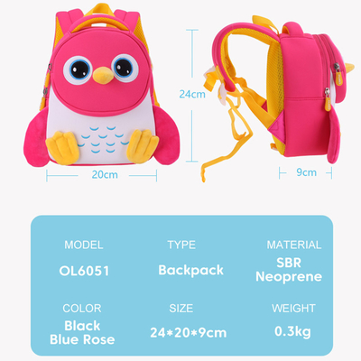 กระเป๋าเป้สะพายหลังเด็กกันน้ำ Penguin 3D เด็กวัยหัดเดินเด็กกระเป๋านักเรียนอนุบาล