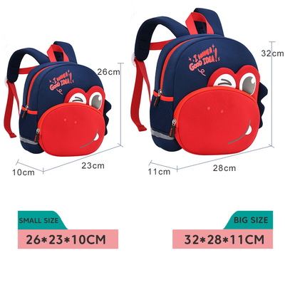 ODM กระเป๋าเป้สะพายหลังเด็กไดโนเสาร์ 3D การ์ตูนเด็กวัยหัดเดินอนุบาล Mochila สำหรับชายหญิง 2-5 ปี
