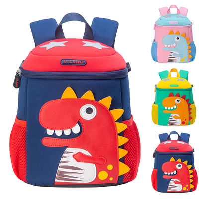 กระเป๋าเป้สะพายหลังเด็กอนุบาลกันน้ำ Mochila ไดโนเสาร์ 3D การ์ตูนน่ารักเด็กวัยหัดเดิน Bookbag
