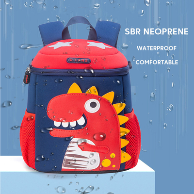 กระเป๋าเป้สะพายหลังเด็กอนุบาลกันน้ำ Mochila ไดโนเสาร์ 3D การ์ตูนน่ารักเด็กวัยหัดเดิน Bookbag