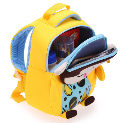 กระเป๋าเป้สะพายหลังเด็กลิงกันน้ำ Neoprene 3D การ์ตูนน่ารัก ต่อต้าน กระเป๋านักเรียนหาย 2 ขนาด
