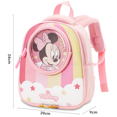 กระเป๋าเป้เด็กกันน้ำ มินนี่ มิกกี้ Disney Kindergarten Childrens Anti Lost Mochila