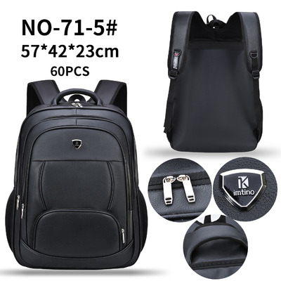 PU Rucksack กระเป๋าหนังแล็ปท็อปสำหรับผู้ชาย 23 นิ้วกระเป๋าเป้สะพายหลัง 1000g