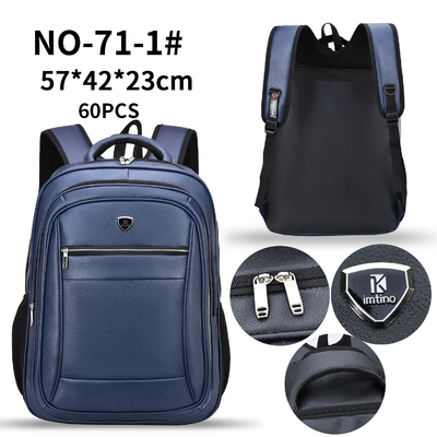 PU Rucksack กระเป๋าหนังแล็ปท็อปสำหรับผู้ชาย 23 นิ้วกระเป๋าเป้สะพายหลัง 1000g