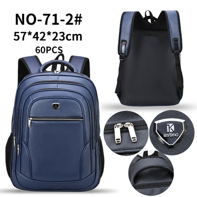 PU Rucksack กระเป๋าหนังแล็ปท็อปสำหรับผู้ชาย 23 นิ้วกระเป๋าเป้สะพายหลัง 1000g