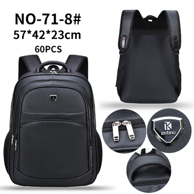 Business Casual PU Student School Bag Travel Computer กระเป๋าเป้สะพายหลัง 23 นิ้ว