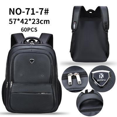 Business Casual PU Student School Bag Travel Computer กระเป๋าเป้สะพายหลัง 23 นิ้ว