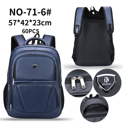 Business Casual PU Student School Bag Travel Computer กระเป๋าเป้สะพายหลัง 23 นิ้ว