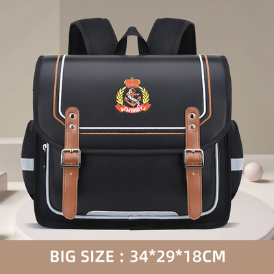 ล็อค Design Leather School Backpacks Oxford Kids School กระเป๋าหนังสือ