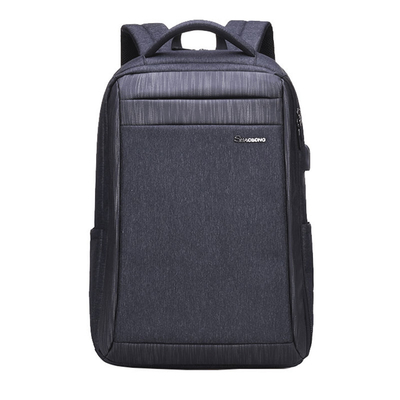 กระเป๋าเป้สะพายหลังแล็ปท็อปสำหรับผู้ชาย 15.6 นิ้ว USB Anti Theft Daypacks