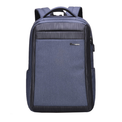 กระเป๋าเป้สะพายหลังแล็ปท็อปสำหรับผู้ชาย 15.6 นิ้ว USB Anti Theft Daypacks