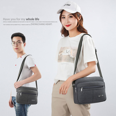 ผ้าใบลำลองไหล่ Messenger กระเป๋า Solid Buckle MultiPocket