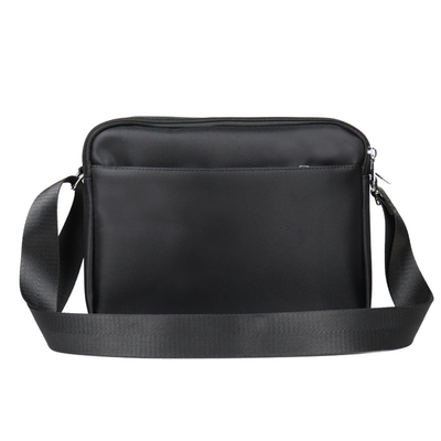 กระเป๋าสะพายสีดำ Messenger Bag Multi Pocket Crossbody Bag Casual Nylon