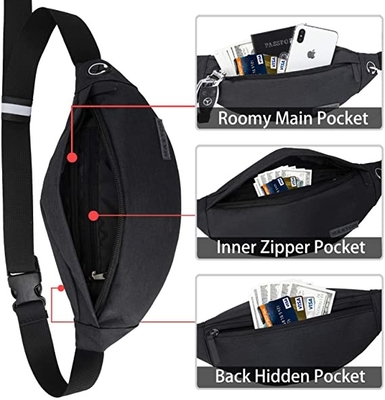 OEM Waterproof Running Fanny Pack สำหรับผู้ชายผู้หญิงปรับ Unisex Bum Bag