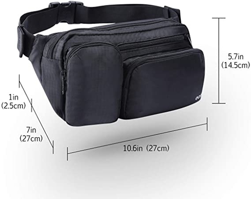 กระเป๋าแฟชั่นความจุขนาดใหญ่ Fanny Pack หลายกระเป๋าสำหรับการเดินป่า