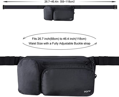 กระเป๋าแฟชั่นความจุขนาดใหญ่ Fanny Pack หลายกระเป๋าสำหรับการเดินป่า