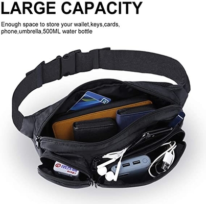 กระเป๋าแฟชั่นความจุขนาดใหญ่ Fanny Pack หลายกระเป๋าสำหรับการเดินป่า