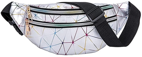 Pu Leather Bum Waist Bag Festival Fanny Pack 3 กระเป๋าซิปกันน้ำ