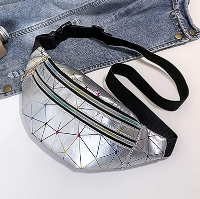 Pu Leather Bum Waist Bag Festival Fanny Pack 3 กระเป๋าซิปกันน้ำ