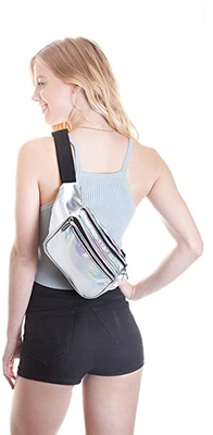 PU Rave Bum Bag กระเป๋าคาดเอวสำหรับผู้หญิงผู้ชายเด็กเล็กขนาดกลางขนาดใหญ่