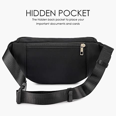 ผู้หญิงผู้ชายแฟชั่น Fanny Pack / กระเป๋าคาดเอวกันน้ำสำหรับเดินทางวิ่งเดินป่า