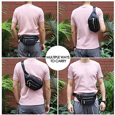 ผู้หญิงผู้ชายแฟชั่น Fanny Pack / กระเป๋าคาดเอวกันน้ำสำหรับเดินทางวิ่งเดินป่า