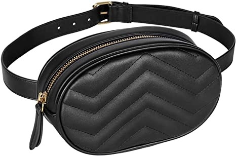 กระเป๋าสะพายข้างแฟชั่น Fanny Pack หนัง PU เข็มขัดกันน้ำ