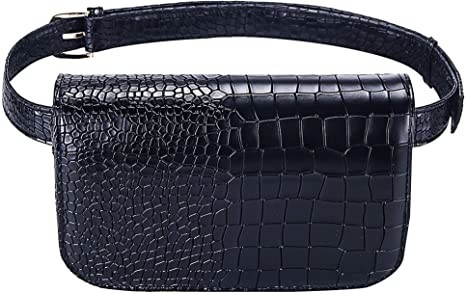 กระเป๋าหนัง PU Crocodile Small Crossbody Fanny Pack พร้อมกระเป๋าใส่โทรศัพท์มือถือ