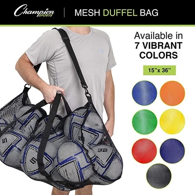 กระเป๋ากีฬา Duffle ตาข่ายอเนกประสงค์ขนาดใหญ่พร้อมซิปปรับได้