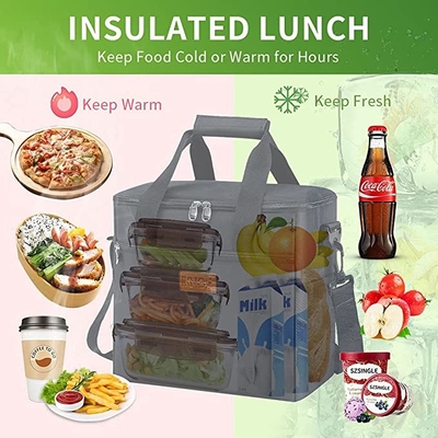 กระเป๋าเก็บความเย็นแบบหุ้มฉนวนขนาดใหญ่ 24 กระป๋องพับเก็บได้ Leakproof Rolling Tote Cooler