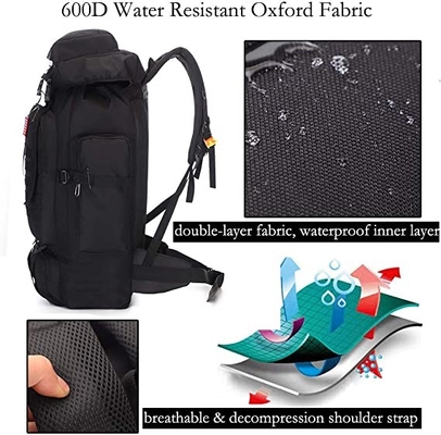 กระเป๋าเป้สะพายหลังเดินป่าตั้งแคมป์ 70l Molle Rucksack Waterproof Travel Daypack