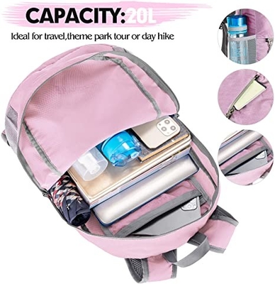 ODM กระเป๋าเป้สะพายหลังเดินป่ากลางแจ้งกันน้ำ 20l Packable กระเป๋าเป้สะพายหลังพับได้