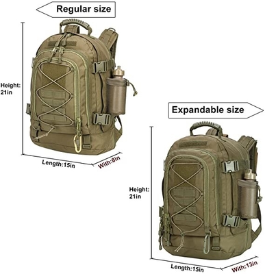 ขยายได้ 60l Tactical ทหาร แคมป์ปิ้ง Backpack Oxford Material