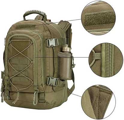 ขยายได้ 60l Tactical ทหาร แคมป์ปิ้ง Backpack Oxford Material