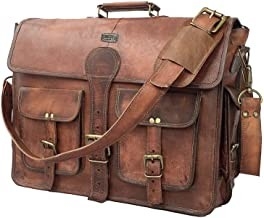 400g 14 นิ้ว Vintage Handmade Leather Messenger Bag สำหรับแล็ปท็อป Briefcase