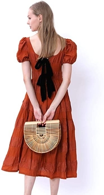 OEM Womens Bamboo Handbag กระเป๋าผ้าแฮนด์เมดแฮนด์เมด