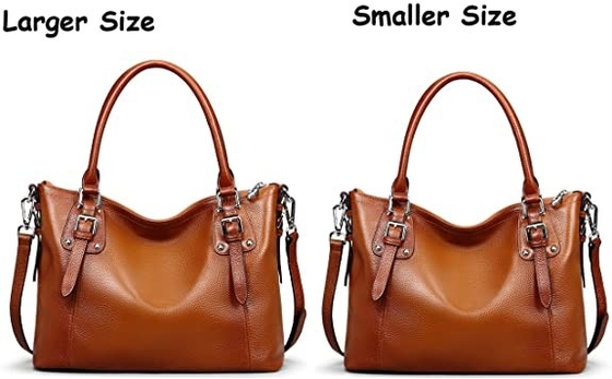 ODM Women's Genuine Leather Purse Crossbody Satchel Top Handle Tote Bag