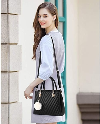 หนังแฟชั่น Pu Womens กระเป๋าถือสุดหรู Satchel