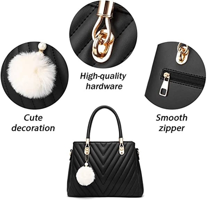 หนังแฟชั่น Pu Womens กระเป๋าถือสุดหรู Satchel