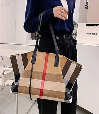 ผ้าใบสตรีกระเป๋าถือหรูความจุขนาดใหญ่ผู้หญิงกระเป๋า Crossbody ขนาดใหญ่