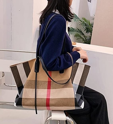 ผ้าใบสตรีกระเป๋าถือหรูความจุขนาดใหญ่ผู้หญิงกระเป๋า Crossbody ขนาดใหญ่